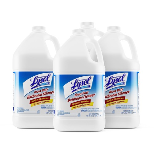 Professional Lysol Heavy-Duty Disinfectant Bathroom Cleaner - Concentrate - 128 fl oz (4 quart) - Citrus Floral Scent - 4 / Carton - Non-abrasive