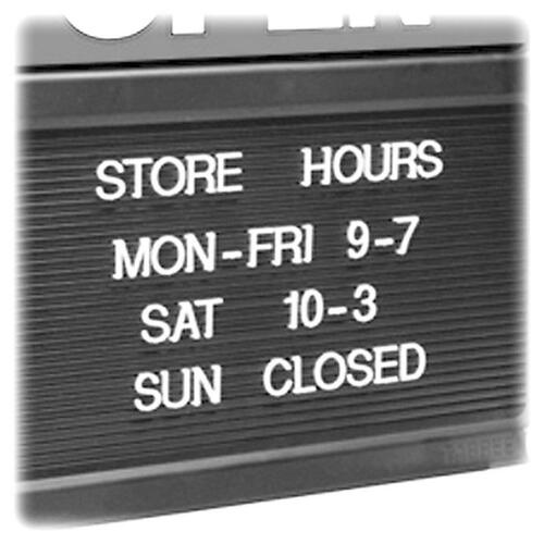 Headline Open/Close Sign Assorted Letters - White - 1 Each - Sign & Message Boards - USS3729