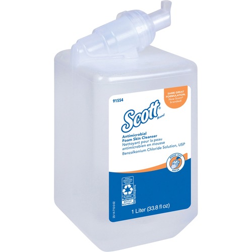 Kleenex Antimicrobial Foam Skin Cleanser - 33.8 fl oz (1000 mL) - Push Pump Dispenser - Skin - Antibacterial - Clear - Hygienic, Unscented - 1 Each