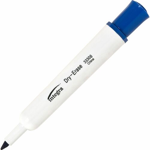 Integra Chisel Point Dry-erase Markers - Chisel Marker Point Style - Blue - 12 / Dozen - Dry Erase Markers - ITA33308
