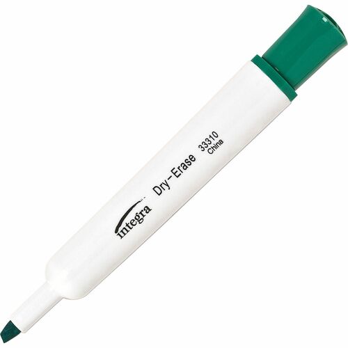 Integra Chisel Point Dry-erase Markers - Chisel Marker Point Style - Green - 12 / Dozen - Dry Erase Markers - ITA33310