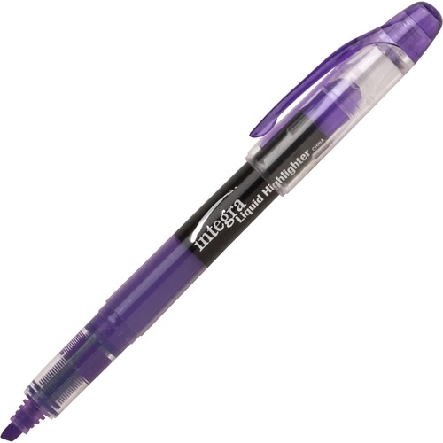 Integra Liquid Highlighters - Chisel Marker Point Style - Purple - 12 / Dozen