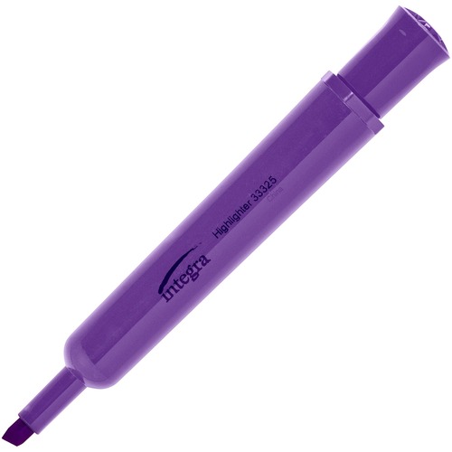 Integra Chisel Desk Liquid Highlighters - Chisel Marker Point Style - Purple - 12 / Dozen