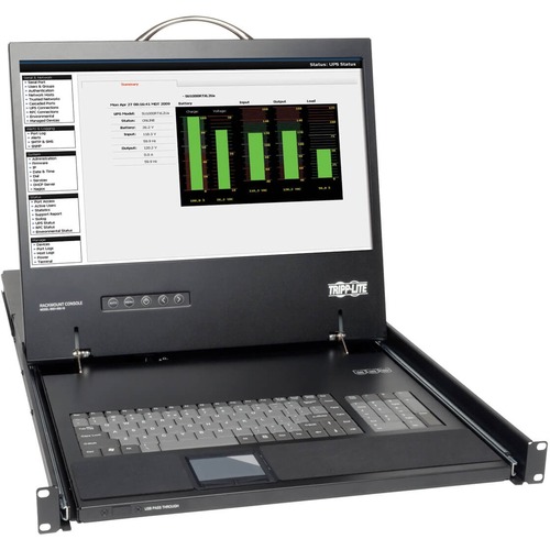 Tripp Lite Rack Console KVM Cable Kit w/ 19" LCD PS/2 1U TAA GSA - 1 Computer(s) - 19" Active Matrix TFT LCD - 1U Height