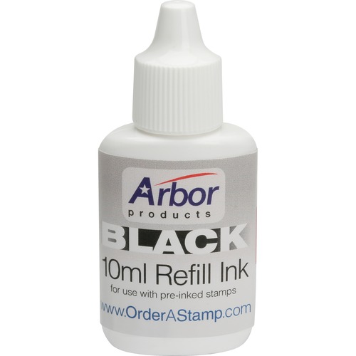 SKILCRAFT® Stamp Refill Ink - Black Ink - 0.35 fl oz - Black - 1 Each