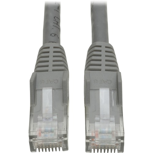 Eaton Tripp Lite Series Cat6 Gigabit Snagless Molded (UTP) Ethernet Cable (RJ45 M/M), PoE, Gray, 1 ft. (0.31 m) - 1ft - Gray