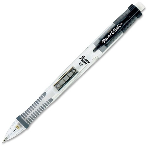 Paper Mate Clear Point Mechanical Pencils - 0.5 mm Lead Diameter - Refillable - Black Barrel - 12 / Box - Mechanical Pencils - PAP1990710