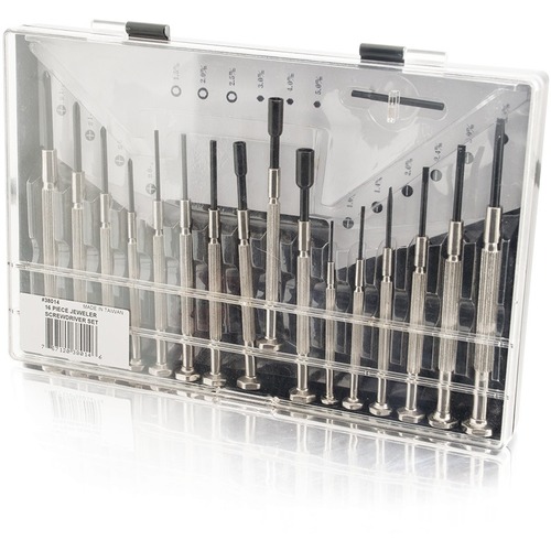 C2G 16pc Jeweler Screwdriver Set - Chrome