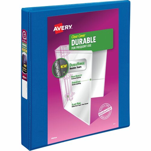 Avery® Durable View 3 Ring Binder - 1" Binder Capacity - Letter - 8 1/2" x 11" Sheet Size - 220 Sheet Capacity - 3 x Slant Ring Fastener(s) - 2 Pocket(s) - Polypropylene - Recycled - Pocket, Durable, Tear Resistant, Flexible, Split Resistant, Sturdy -