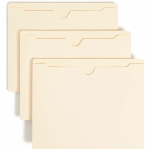 Smead Letter Recycled File Jacket - 8 1/2" x 11" - 11 pt. - 1 Plys - Manila - Manila - 10% Recycled - 100 / Box