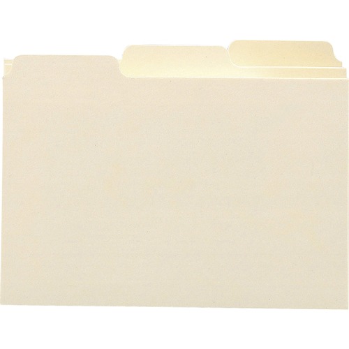 Smead Card Guides with Blank Tab - Blank Tab(s) - 3" Width x 5" Length - Manila Manila Divider - Recycled - 100 / Box