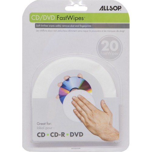 Allsop 50100 CD/DVD Fast Wipe - White