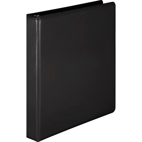Wilson Jones 386 Basic View Binder - 1" Binder Capacity - Letter - 8 1/2" x 11" Sheet Size - 225 Sheet Capacity - 3 x D-Ring Fastener(s) - 2 Internal Pocket(s) - Black - Spine, Eco-friendly, PVC-free - 1 Each