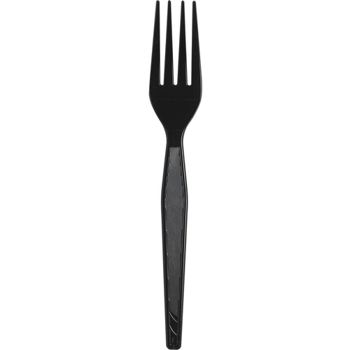 Dixie Heavyweight Disposable Forks by GP Pro - 1000/Carton - Plastic - Black