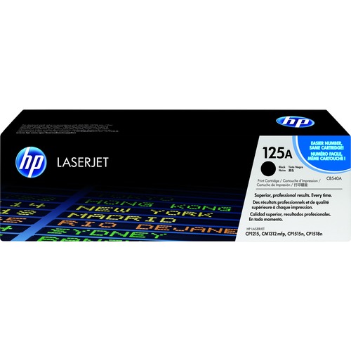 HP 125A (CB540A) Original Toner Cartridge - Single Pack - Laser - Standard Yield - 2200 Pages - Black - 1 Each