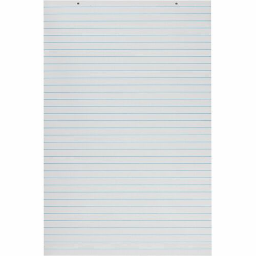 Pacon Ruled Chart Pad - 100 Sheets - Glue - Front Ruling Surface - 1" Ruled - 24" x 36" - White Paper - Chipboard Backing, Hole-punched, Recyclable - 1 Each