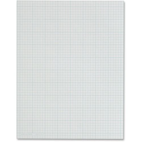 TOPS Quad Ruling Cross Section Pad - Letter - 50 Sheets - Glue - Both Side Ruling Surface - Quad Ruled - 20 lb Basis Weight - Letter - 8 1/2" x 11" - White Paper - Dual Sided, Smear Resistant, Acid-free, Sturdy Back - 1 / Pad