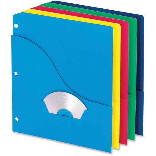 Pendaflex Letter Recycled Pocket Folder - 8 1/2" x 11" - Pressboard - Blueberry, Ice, Lemon, Lime, Strawberry - 10% Recycled - 10 / Pack