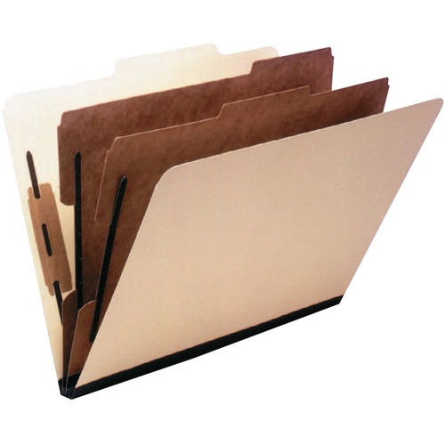 Pendaflex 2/5 Tab Cut Legal Recycled Classification Folder - 8 1/2" x 14" - 2" Expansion - 6 Fastener(s) - 1" Fastener Capacity for Folder - Right of Center Tab Position - 2 Divider(s) - Manila - 100% Recycled - 1 Each - Pressboard Classification Folders - PFX03352