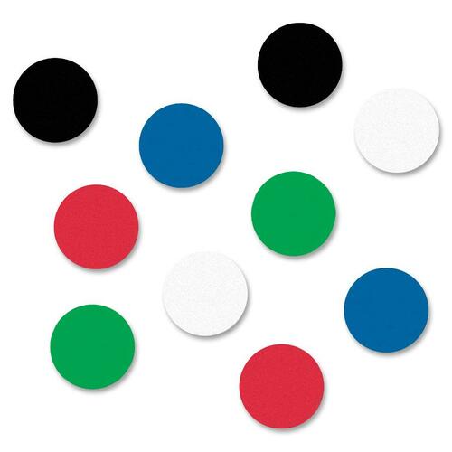 Quartet Ceramic Magnet - 0.75" (19.05 mm) Diameter - Round - 20 / Pack - Black, Red, Blue, Green, White - Magnets - QRT90301