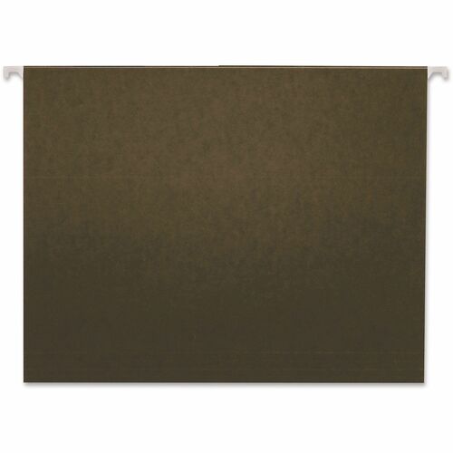 Universal 1/3 Tab Cut Letter Hanging Folder - 8 1/2" x 11" - Assorted Tab Position - 11 pt. - Stock - Standard Green - 25 Box