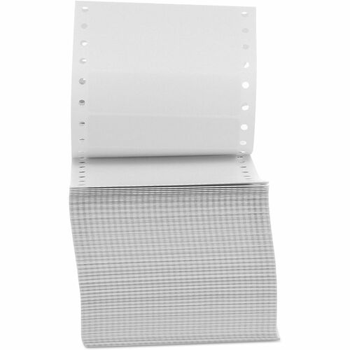 Universal 1-Across Dot Matrix Printer Label - Rectangle - Dot Matrix - White - Self-adhesive - 5000 / Box