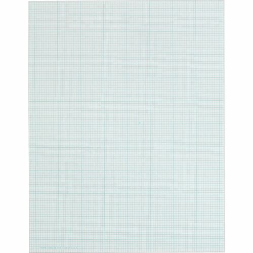 TOPS Cross-Section Pad - 50 Sheets - Glue - Blue Margin - 20 lb Basis Weight - Letter - 8 1/2" x 11" Sheet Size - White Paper - Unpunched - 1 Pad