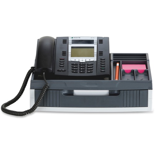 Safco Telephone Organizer Stand - 4.25" (107.95 mm) Height x 14.75" (374.65 mm) Width x 10.50" (266.70 mm) Depth - Gray