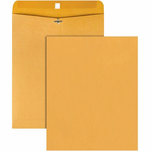 Quality Park Clasp Envelope - Clasp - #105 - 11 1/2" Width x 14 1/2" Length - 28 lb - Clasp - Kraft - 100 / Box - Brown
