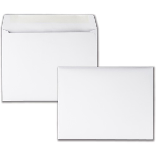 Quality Park 9 x 12 Booklet Envelopes with Deeply Gummed Flap and Open Side - Booklet - #9 1/2 - 9" Width x 12" Length - 28 lb - Gummed - Paper - 100 / Box - White