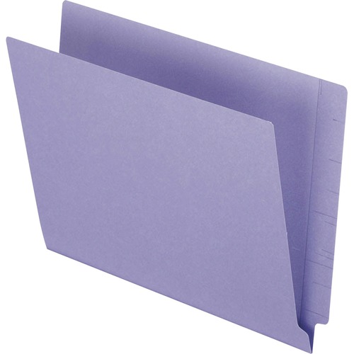 Pendaflex Letter Recycled End Tab File Folder - 8 1/2" x 11" - 3/4" Expansion - Purple - 10% Recycled - 100 / Box - End Tab Folders - PFXH110DPR