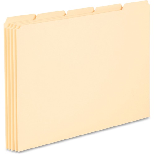 Pendaflex Blank Tab Manila File Guides - Blank, Write-on Tab(s) - 8.5" Divider Width x 11" Divider Length - Letter - Manila Manila Divider - Manila Tab(s) - Recycled - Heavyweight, Acid-free - 100 / Box