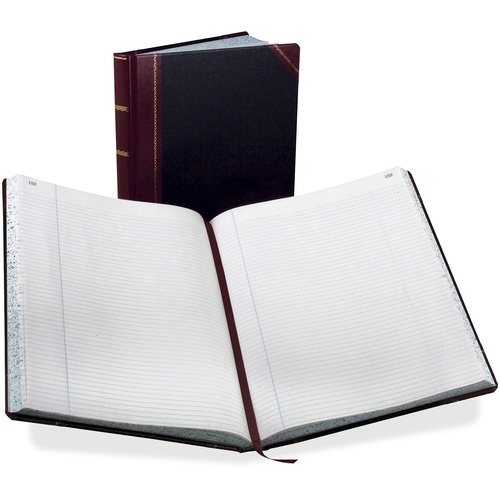 Boorum & Pease Boorum Record Ruled Columnar Book - 150 Sheet(s) - Thread Sewn - 13.13" x 10" Sheet Size - White Sheet(s) - Black Cover - 1 Each