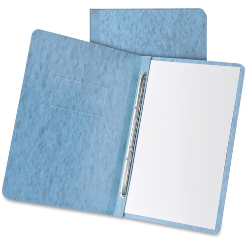 Oxford Letter Recycled Report Cover - 3" Folder Capacity - 8 1/2" x 11" - 2 x Prong Fastener(s) - Light Blue - 65% Fiber Recycled - 1 Each