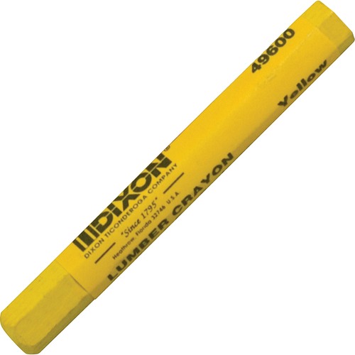 Dixon Lumber Crayons - Yellow - 1 Each - Specialty Marking Pencils/Crayons - DIX49600