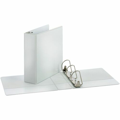 Cardinal ClearVue Ring Binder - 3" (76.20 mm) Binder Capacity - Fastener(s): Slant D-Ring - Poly - White - Durable, Non-stick, Tab Divider, PVC-free, Wrinkle Resistant - 1 Piece