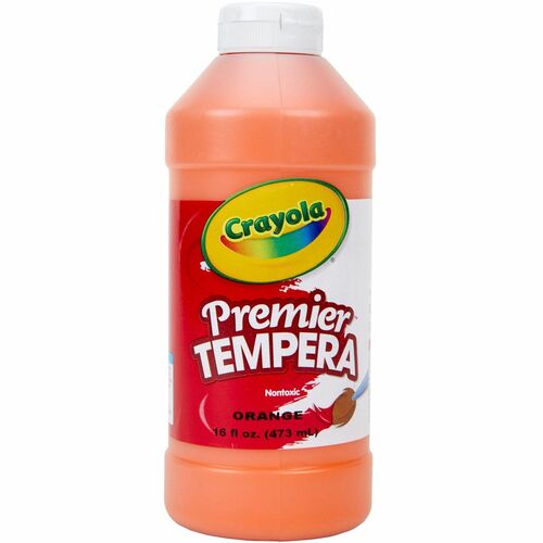 Crayola Premier Tempera Paint - 16 oz - 1 Each - Orange