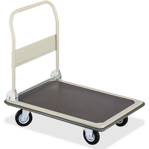 Safco FoldAway Foldable Small Platform Truck - 700 lb Capacity - 4 x 4" Caster - Steel - 18.5" x 29" x 29" - Tropic Sand