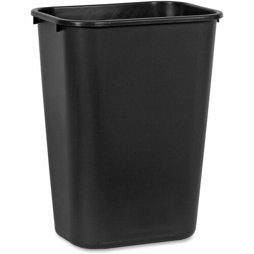 Rubbermaid Commercial 41 QT Large Deskside Wastebasket - 10.25 gal Capacity - Rectangular - Durable, Dent Resistant, Rust Resistant, Easy to Clean - 20" Height x 11.3" Width x 15.3" Depth - Plastic - Black - 1 Each