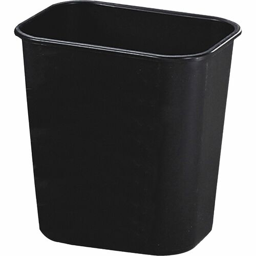 Rubbermaid Commercial 13 QT Standard Deskside Wastebasket - 3.25 gal Capacity - Rectangular - Durable, Dent Resistant, Rust Resistant, Easy to Clean - 12.1" Height x 8.3" Width x 11.4" Depth - Plastic - Black - 1 Each