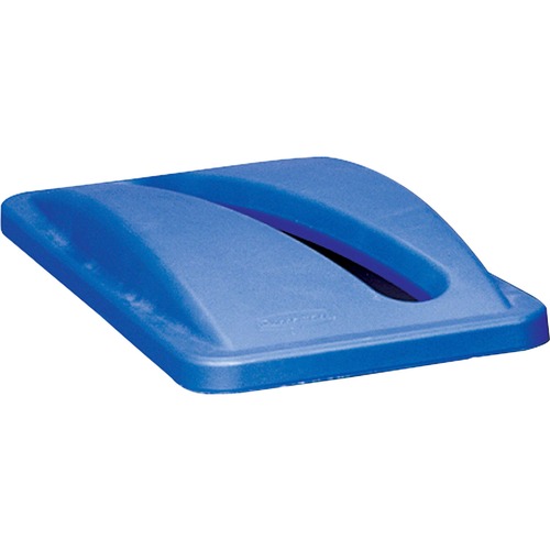 Rubbermaid Commercial Slim Jim Paper Recycling Container Lid - Rectangular - Resin - 1 Each - Blue = RUB270388BE