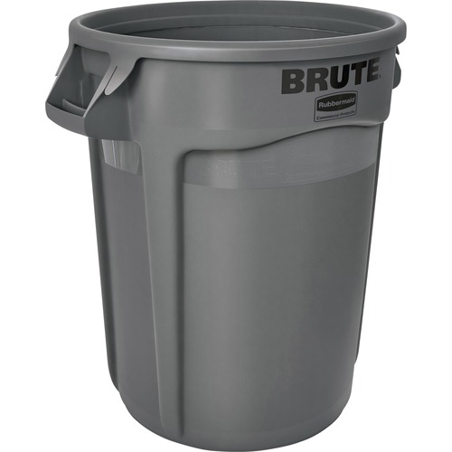 Rubbermaid Commercial Brute Round Container - 121.13 L Capacity - Round - Plastic - Gray - 1 Each