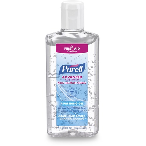 Gojo Purell Instant Hand Sanitizer Flip-Cap Bottle - 4fl oz - Dye-free, Moisturizing - Clear