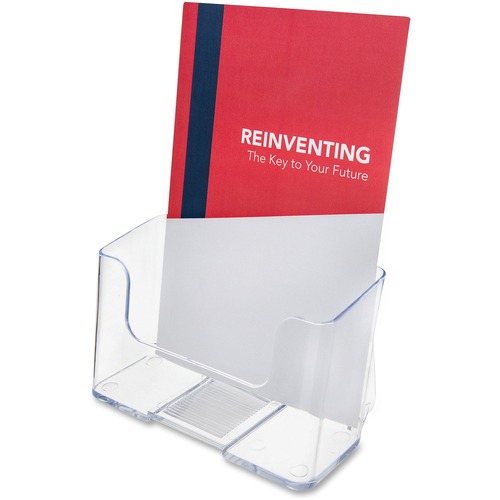 Deflecto Single Compartment DocuHolder - 1 Compartment(s) - 7.8" Height x 6.5" Width x 3.8" DepthDesktop - Booklet Size - Clear - Plastic - 1 Each