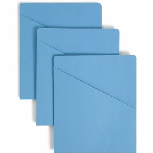 Smead Letter Recycled File Jacket - 8 1/2" x 11" - Manila - Blue - 10% Recycled - 25 / Pack
