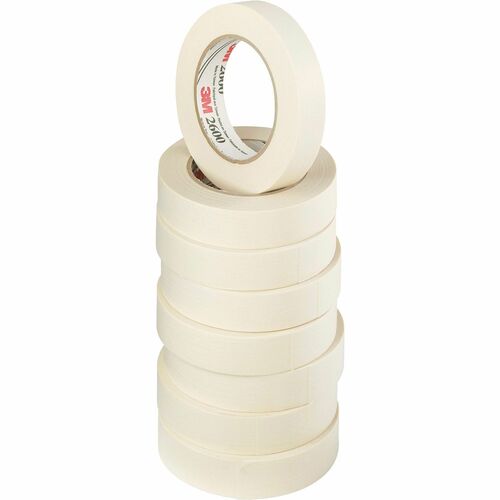 Highland Economy Masking Tape - 60 yd Length x 1.50" Width - 4.4 mil Thickness - 3" Core - Rubber Backing - For Masking - 1 / Roll - Tan