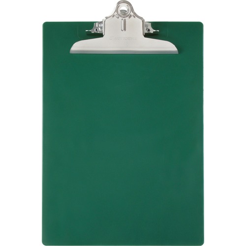 Saunders Recycled Plastic Clipboards - 1" Clip Capacity - 8 1/2" x 11" - Plastic - Green - 1 Each