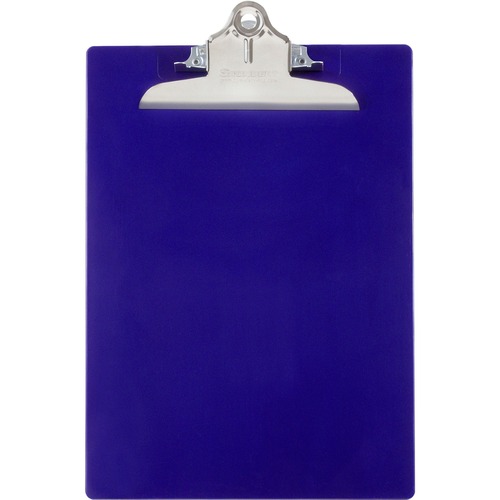 Saunders Recycled Plastic Clipboards - 1" Clip Capacity - 8 1/2" x 11" - Plastic - Blue - 1 Each