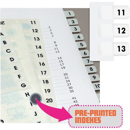 RediTag Preprinted 1120 Numbered Index Tabs Index Tabs & Page