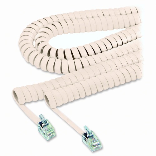 Softalk Modular Plug Handset Coil Cord - 25 ft Phone Cable for Phone - Beige - 1 Each